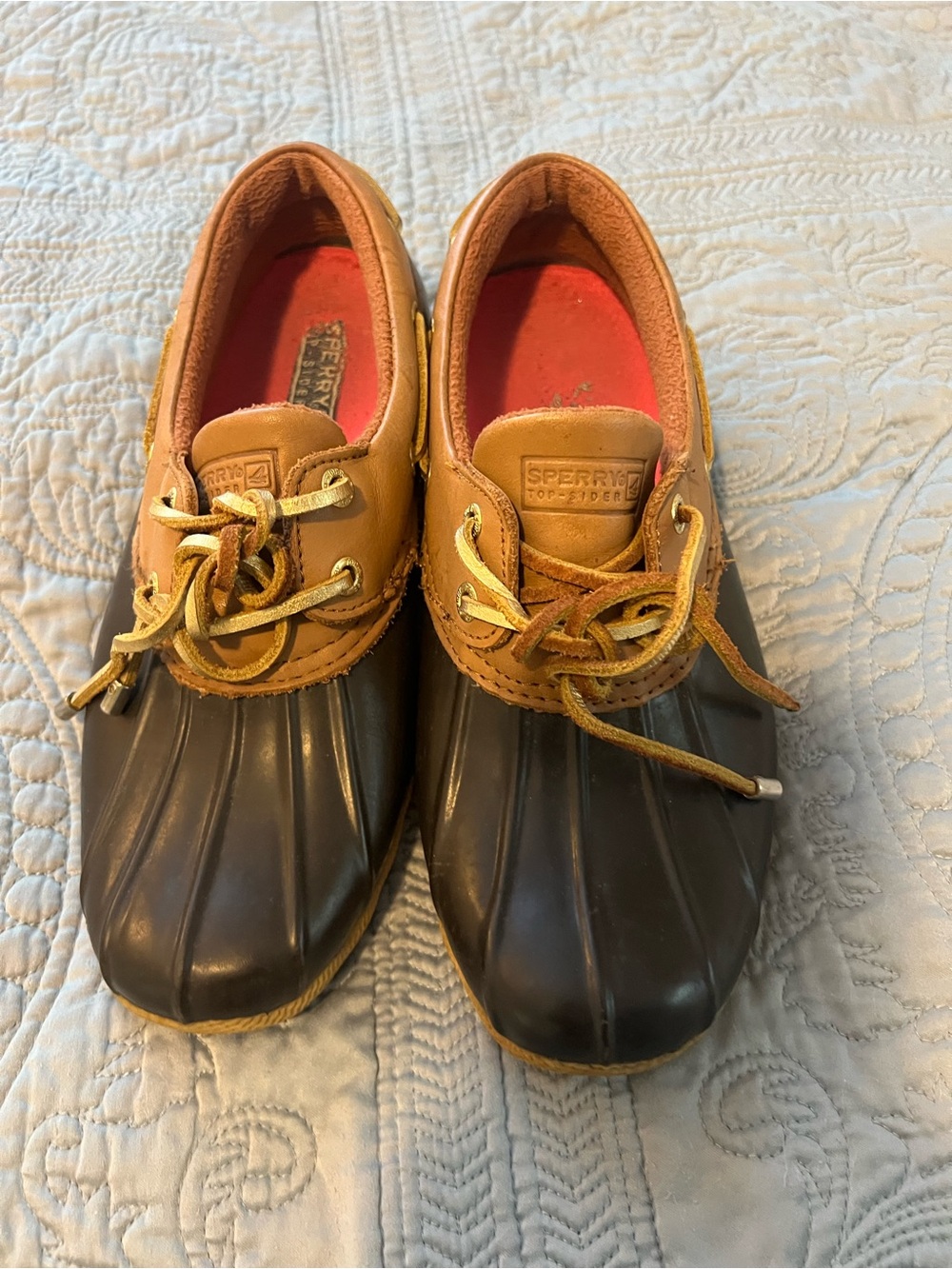 Sperry Brown and Tan Classic Women’s Boat Duck Shoes